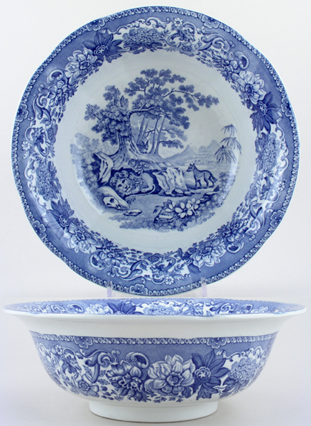 Wash Bowl The Fox and the Sick Lion c1921